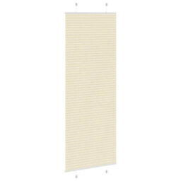 Berkfield Pleated Blind Cream 70X200 Cm Fabric Width 69.4 Cm Polyester - thumbnail 4