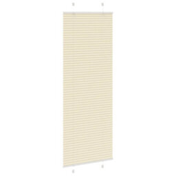 Berkfield Pleated Blind Cream 70X200 Cm Fabric Width 69.4 Cm Polyester - thumbnail 3