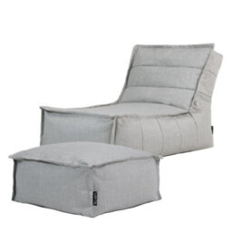 icon Dolce Indoor Outdoor Bean Bag Lounger And Footstool Grey Patio Chairs - thumbnail 5