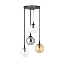 Emibig Lighting Emibig Cosmo Pendant Lamp  4 X E14 Black With Transparent, Graphite And Amber Shade - thumbnail 2