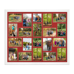 AK Frames 80X70Cm White Modern Multi Photo Frame With Crimson Mount - Holds 20 Apertures (18X) 6X4, (2X) 4X4 Photos - thumbnail 1
