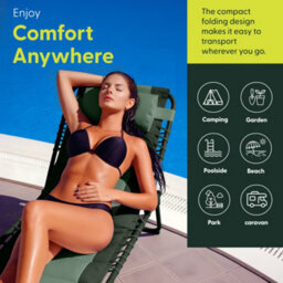 Keplin Colour Block Version Of Foldable 600D Oxford Fabric Sun Lounger, 70X56X15Cm, 110Kg, Green - thumbnail 4