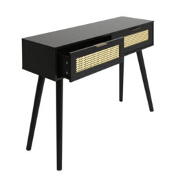 Craven - Console Table With Cane Front - Black - thumbnail 7