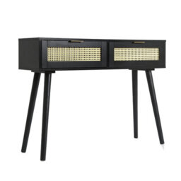 Craven - Console Table With Cane Front - Black - thumbnail 6