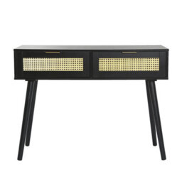 Craven - Console Table With Cane Front - Black - thumbnail 2