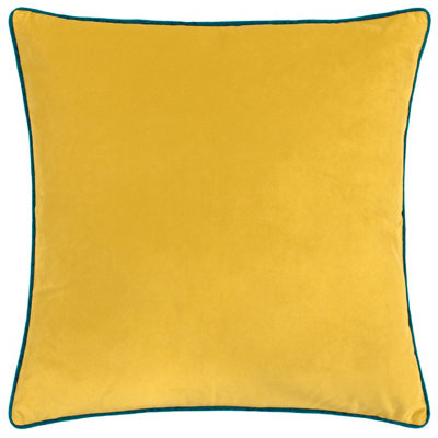 furn. Furn Meridian Velvet Piped Feather Rich Cushion, Cylon/teal, 55 X 55Cm - image 1