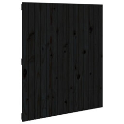 Berkfield Wall Headboard Black 95.5X3X110 Cm Solid Wood Pine - thumbnail 2