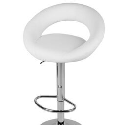 Beliani Set Of 2 Bar Chairs Peoria Faux Leather Swivel White - thumbnail 7