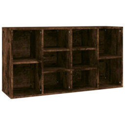 Berkfield Modern Shoe Bench Smoked Oak 103X30X54.5 Cm Engineered Wood - thumbnail 1