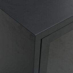 Berkfield Tv Cabinet Black 105X35X52 Cm Steel And Glass - thumbnail 8