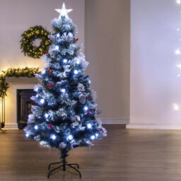 Christmas Tree World The 6Ft/180Cm Snowy Led Frosted Pine Fibre Optic Tree - thumbnail 2