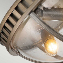Luminosa Lighting Elstead Kichler Halleron Outdoor Decorative Flush Burnished Bronze, Ip44 - thumbnail 5