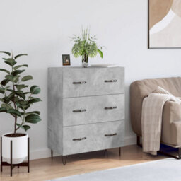 Berkfield Classic Sideboard Concrete Grey 69.5X34X90 Cm Engineered Wood - thumbnail 2