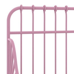 Berkfield Extendable Bed Frame Pink Metal 80X130/200 Cm - thumbnail 6
