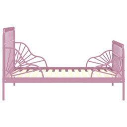Berkfield Extendable Bed Frame Pink Metal 80X130/200 Cm - thumbnail 3