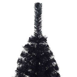 Vidaxl Artificial Half Christmas Tree With Stand Black 150 Cm Pvc - thumbnail 5