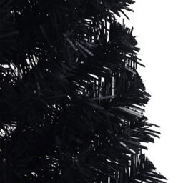 Vidaxl Artificial Half Christmas Tree With Stand Black 150 Cm Pvc - thumbnail 6
