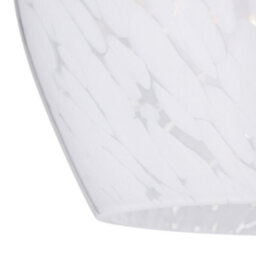 Happy Homewares Contemporary Designer Opal White Snowflake Glass Pendant Ceiling Lighting Shade - thumbnail 3