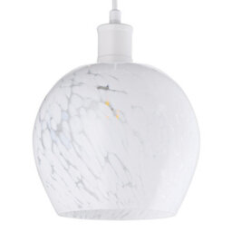 Happy Homewares Contemporary Designer Opal White Snowflake Glass Pendant Ceiling Lighting Shade - thumbnail 1