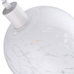 Happy Homewares Contemporary Designer Opal White Snowflake Glass Pendant Ceiling Lighting Shade - thumbnail 5