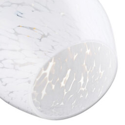 Happy Homewares Contemporary Designer Opal White Snowflake Glass Pendant Ceiling Lighting Shade - thumbnail 4