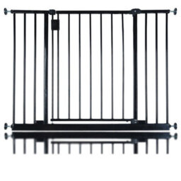 Safetots Extra Wide Hallway Gate, 97Cm - 103Cm, Black, Pressure Fit Baby Gate For Hallways And Wide Spaces - thumbnail 1