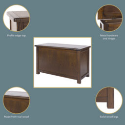 Core Products Storage Trunk Ottoman, Rich Dark Brown Lacquer Finish, Boston Range H55.0Cm X W90.0Cm X D40.0Cm - thumbnail 8