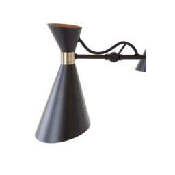 Orsina 3 Shade Black & Gold Pendant Light With Bent Arms, Ceiling Lamp With Adjustable Rods, Two-Tone Metal Pendant - thumbnail 3