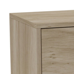 Urbn-Living Urbnliving 80Cm Height Oak Wooden Free Standing Cabinet Hallway Console Living Room Shelves Drawer Storage - thumbnail 4