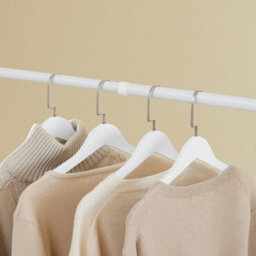 Sobuy Kls17-Nw, Telescopic Clothes Rail, Heavy Duty Clothes Rack, Adjustable Open Wardrobe With Hanging Rails - thumbnail 8