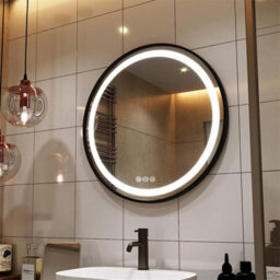 Luvodi 800mm Large Round Led Bathroom Mirror Light Dimmable Anti-Fog Makeup Mirror, Wall Switch Or Plug-In - thumbnail 7