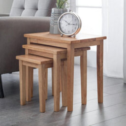 Oakham Inverlochy Nest Of Tables In Light Oak - thumbnail 2