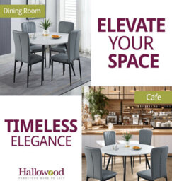 Hallowood Furniture Cullompton Large Round Dining Table 120Cm With 4 Light Grey Faux Leather Chairs - thumbnail 6