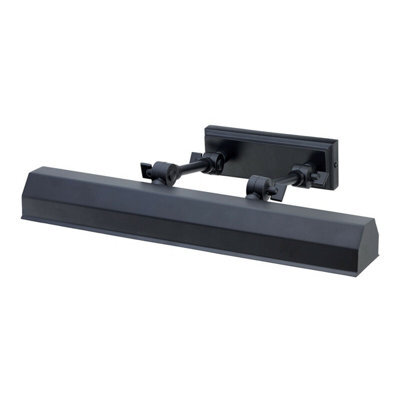 Black Led Picture Light With Adjustable Joints For Art Display - E14 40W Bulbs
