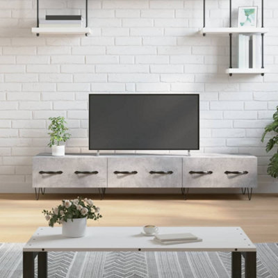 Berkfield Tv Cabinet Concrete Grey 150X36X30 Cm Engineered Wood - image 1