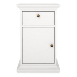Furniture To Go Paris Nightstand 1 Door + 1 Drawer In White - thumbnail 2