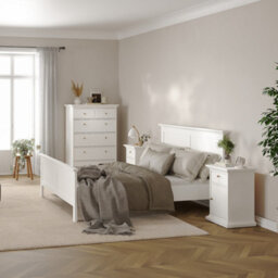 Furniture To Go Paris Nightstand 1 Door + 1 Drawer In White - thumbnail 7
