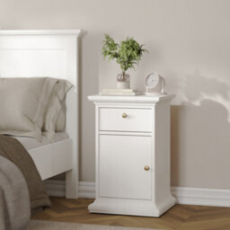 Furniture To Go Paris Nightstand 1 Door + 1 Drawer In White - thumbnail 8