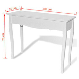 Berkfield Compact Dressing Console Table White - thumbnail 6