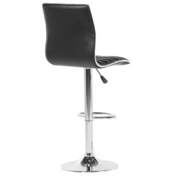 Beliani Set Of 2 Bar Chairs Lucerne Faux Leather Swivel Black - thumbnail 6