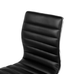 Beliani Set Of 2 Bar Chairs Lucerne Faux Leather Swivel Black - thumbnail 9