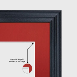 AK Frames 80X70Cm Black Classic Multi Photo Frame With Crimson Mount - Holds 20 Apertures (18X) 6X4, (2X) 4X4 Photos - thumbnail 7