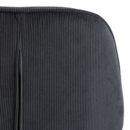 Wyld Haus Set Of 4 Larkwood Anthracite Corduroy Dining Chairs With Matt Black Legs - thumbnail 5