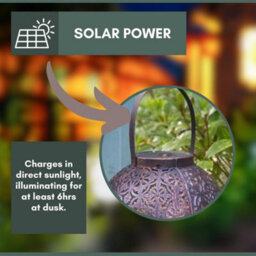 Marco Paul Solar Outdoor Lantern Garden Decor Led Outdoor Light Waterproof Garden Ornament - thumbnail 5