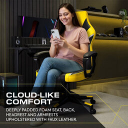 X Rocker Tempest Ergonomic Pc Office Gaming Chair - Yellow - thumbnail 4