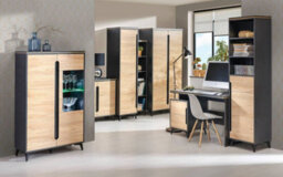 "Arte ""modern Minimalist Workstation: Gappa Desk, Mountain Ash & Fresco, H789mm W1200mm D520mm" - thumbnail 2