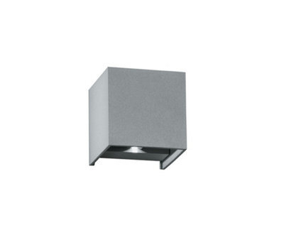 Luminosa Lighting Luminosa Alfa Outdoor Led 2 Light Up Down Light Grey, Ip54 585Lm 4000K 10X10X10Cm - image 1