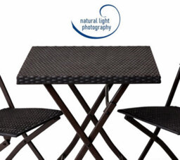 Aspect Furniture Ivy Folding Garden Balcony 3 Pieces Rattan Bistro Set ,brown - thumbnail 9