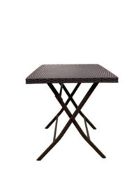 Aspect Furniture Ivy Folding Garden Balcony 3 Pieces Rattan Bistro Set ,brown - thumbnail 3