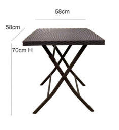 Aspect Furniture Ivy Folding Garden Balcony 3 Pieces Rattan Bistro Set ,brown - thumbnail 5